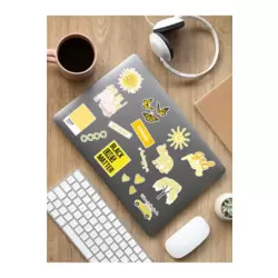 Vsco Yellow Laptop Notebook Tablet Sticker Set Sticker Set - ARSET17E