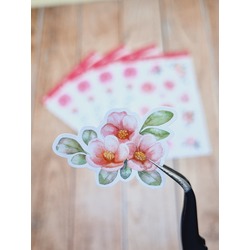 LF27 - Flower & Leaf Temalı Laptop, Notebook, Tablet, Telefon, Ajanda Sticker Seti