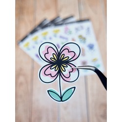 LF09 - Flower & Leaf Temalı Laptop, Notebook, Tablet, Telefon, Ajanda Sticker Seti