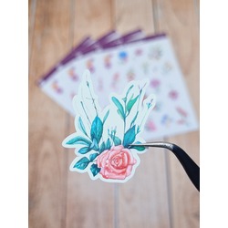 LF17 - Flower & Leaf Temalı Laptop, Notebook, Tablet, Telefon, Ajanda Sticker Seti