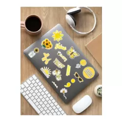 Vsco Yellow Laptop Notebook Tablet Sticker Set Sticker Set - ARSET17C