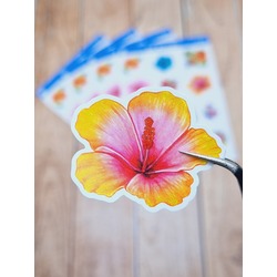 LF26 - Flower & Leaf Temalı Laptop, Notebook, Tablet, Telefon, Ajanda Sticker Seti