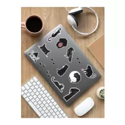 Vsco Black Laptop Notebook Tablet Sticker Set Sticker Set - ARSET23B