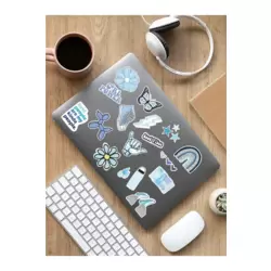 Vsco Blue Laptop Notebook Tablet Sticker Set Sticker Set - ARSET19B