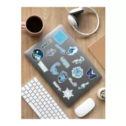 Vsco Blue Laptop Notebook Tablet Sticker Set Sticker Set - ARSET19E