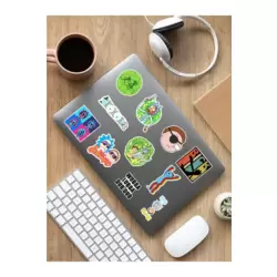 Ricky and Morty Temalı Laptop Notebook Tablet Sticker Set - ARSET3A