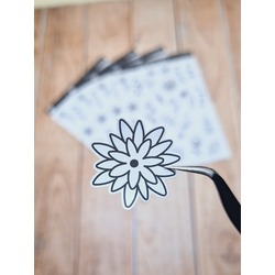 LF12 - Flower & Leaf Temalı Laptop, Notebook, Tablet, Telefon, Ajanda Sticker Seti