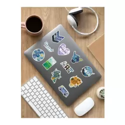 V-Gogh Temalı Laptop Notebook Tablet Sticker Set - ARSET6D