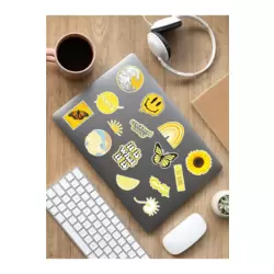 Vsco Yellow Laptop Notebook Tablet Sticker Set Sticker Set - ARSET17D