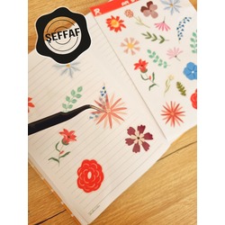 Şeffaf  - LF50 - Flower & Leaf Temalı Laptop, Notebook, Tablet, Telefon, Ajanda Sticker Seti