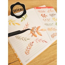 Şeffaf  - LF08 - Flower & Leaf Temalı Laptop, Notebook, Tablet, Telefon, Ajanda Sticker Seti