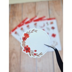 LF44 - Flower & Leaf Temalı Laptop, Notebook, Tablet, Telefon, Ajanda Sticker Seti