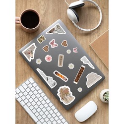 40O - Vintage & Retro Temalı Laptop Notebook Tablet Sticker Seti