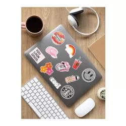 Good Vibes Temalı Laptop Notebook Tablet Sticker Set - ARSET14A