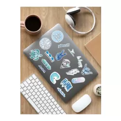 Vsco Blue Laptop Notebook Tablet Sticker Set Sticker Set - ARSET19C