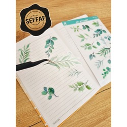 Şeffaf  - LF03 - Flower & Leaf Temalı Laptop, Notebook, Tablet, Telefon, Ajanda Sticker Seti