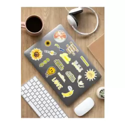 Vsco Yellow Laptop Notebook Tablet Sticker Set Sticker Set - ARSET17G