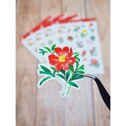 LF37 - Flower & Leaf Temalı Laptop, Notebook, Tablet, Telefon, Ajanda Sticker Seti