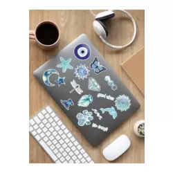 Vsco Blue Laptop Notebook Tablet Sticker Set Sticker Set - ARSET19A
