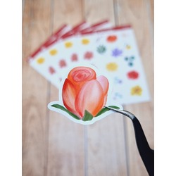 LF33 - Flower & Leaf Temalı Laptop, Notebook, Tablet, Telefon, Ajanda Sticker Seti