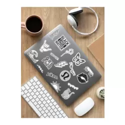 Vsco Black Laptop Notebook Tablet Sticker Set Sticker Set - ARSET23A