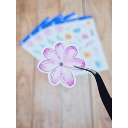 LF35 - Flower & Leaf Temalı Laptop, Notebook, Tablet, Telefon, Ajanda Sticker Seti