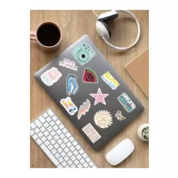 Good Vibes Temalı Laptop Notebook Tablet Sticker Set - ARSET14D