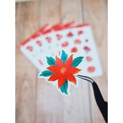 LF52 - Flower & Leaf Temalı Laptop, Notebook, Tablet, Telefon, Ajanda Sticker Seti