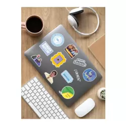 Ofis Temalı Laptop Notebook Tablet Sticker Set - ARSET15D