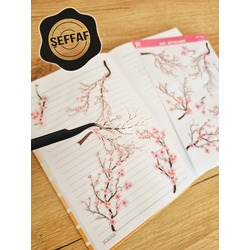 Şeffaf  - LF05 - Flower & Leaf Temalı Laptop, Notebook, Tablet, Telefon, Ajanda Sticker Seti