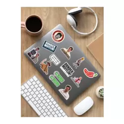 Ofis Temalı Laptop Notebook Tablet Sticker Set - ARSET15G