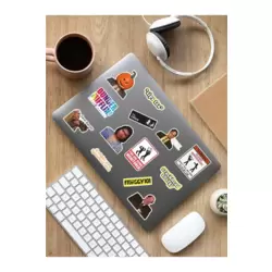 Ofis Temalı Laptop Notebook Tablet Sticker Set - ARSET15F