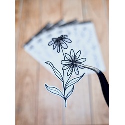 LF10 - Flower & Leaf Temalı Laptop, Notebook, Tablet, Telefon, Ajanda Sticker Seti