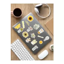 Vsco Yellow Laptop Notebook Tablet Sticker Set Sticker Set - ARSET17F
