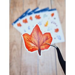 LF46 - Flower & Leaf Temalı Laptop, Notebook, Tablet, Telefon, Ajanda Sticker Seti