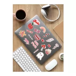 Vsco Red Laptop Notebook Tablet Sticker Set Sticker Set - ARSET18B