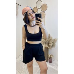 BASİC SİYAH CROP
