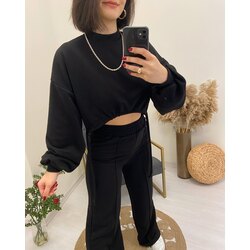 BÜZGÜ DETAYLI BOL PAÇA PANTOLON