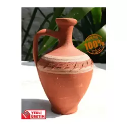 El Yapımı 500 Ml Terleyen Toprak Küçük Boy Su Testisi
