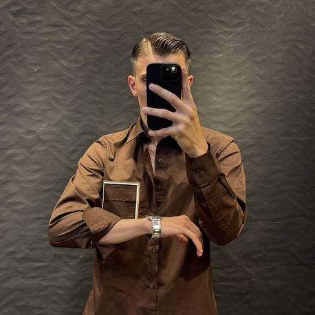 HUGO&BOSS PREMIUM GÖMLEK (kahve)