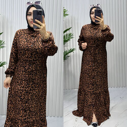  Leopar Fadime elbise 