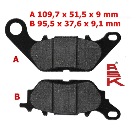 TVS JUPİTER 125 ÖN FREN DİSK BALATASI ASK