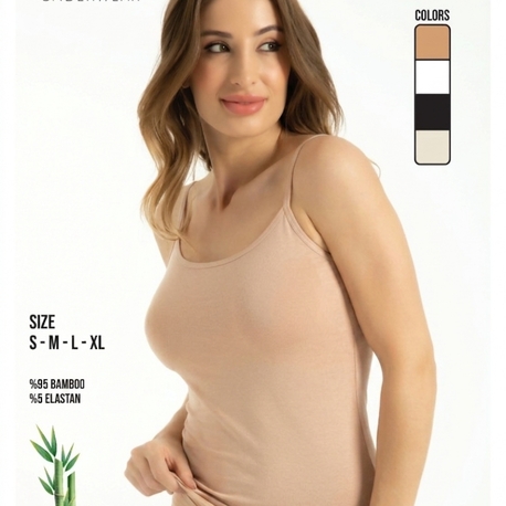 Q-EN BAMBOO İP ASKILI ATLET S BEDEN 4 ADET 