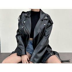 Oversize deri ceket