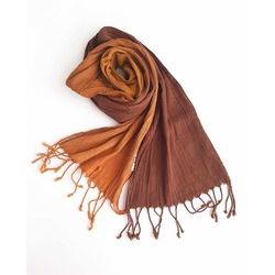 Ombre Dyeing Brown Şal