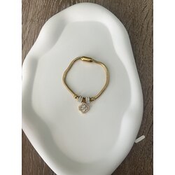 Taşlı Çelik Pandora (gold)
