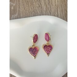 Pembe kalpli küpe 
