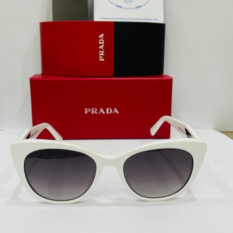 PRADA BEYAZ ÇERÇEVE SİYAH ŞEFFAF CAM