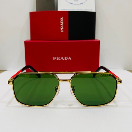 PRADA KIRMIZI ÇERÇEVE YEŞİL ŞEFFAF CAM