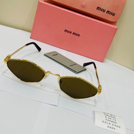 MIU GOLD ÇERÇEVE KAHVE ŞEFFAF CAM